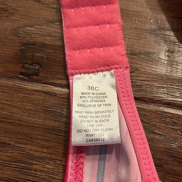 Rampage Intimates Size 36C Pink and Blue Lightly Padded Convertible Bra - Picture 2 of 4